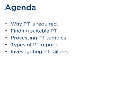 Webinar recording - Proficiency Testing